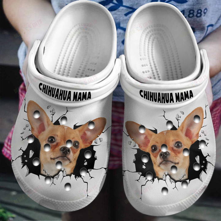 Chihuahua Mama In Hole Crocs Classic Clogs Shoes