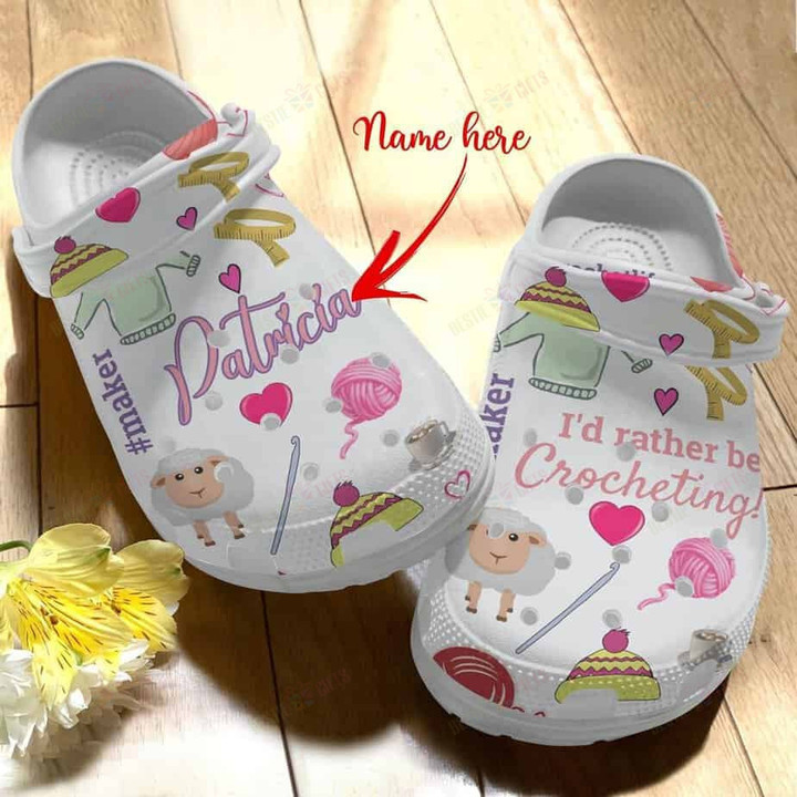 Personalized Crochet Crocs Classic Clogs Shoes