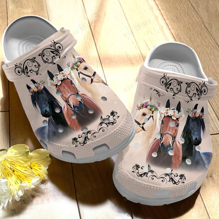 Beautiful Horse Crocs Classic Clogs Shoes