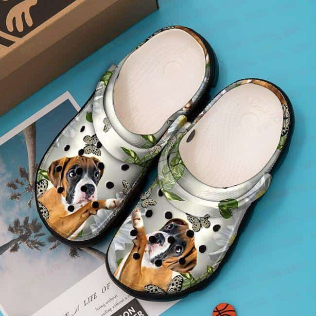 Dog Boxer Crocs Classic Clogs Shoes