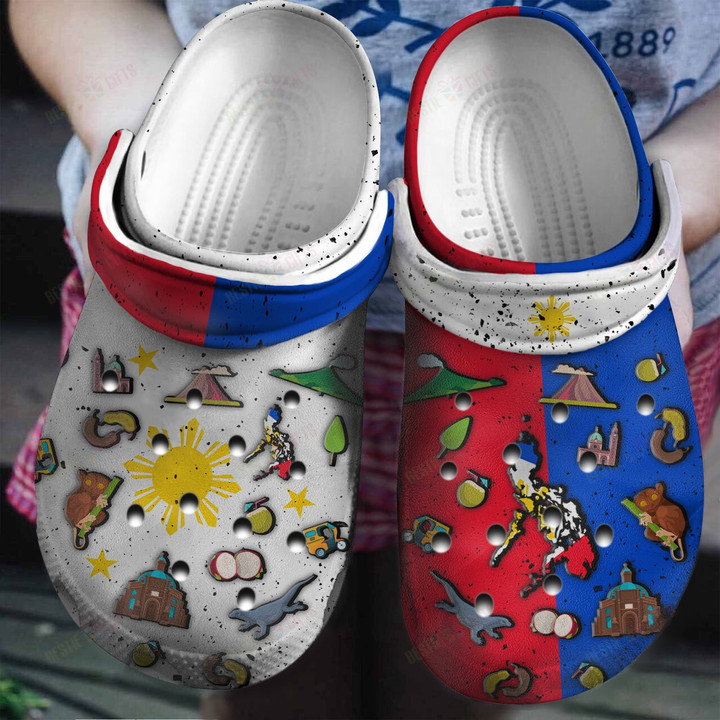 Philippines Flag Symbol Crocs Classic Clogs Shoes