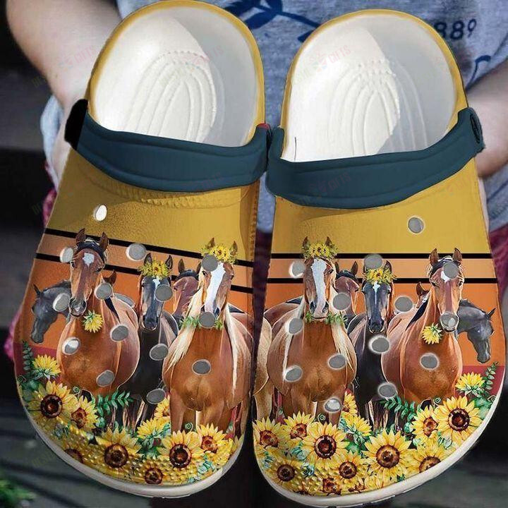 Horse Crocs Classic Clogs Shoes