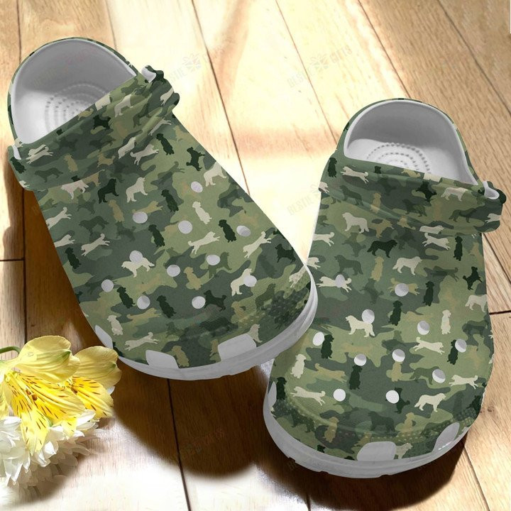 Dog Camo Crocs Classic Clogs Shoes