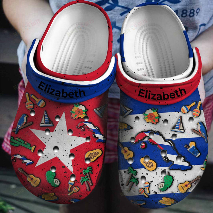 Personalized Cuba Flag Symbols Crocs Classic Clogs Shoes