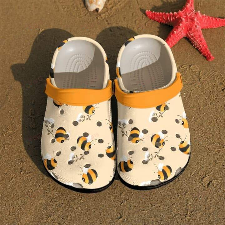 Bee Crocs Classic Clogs Shoes