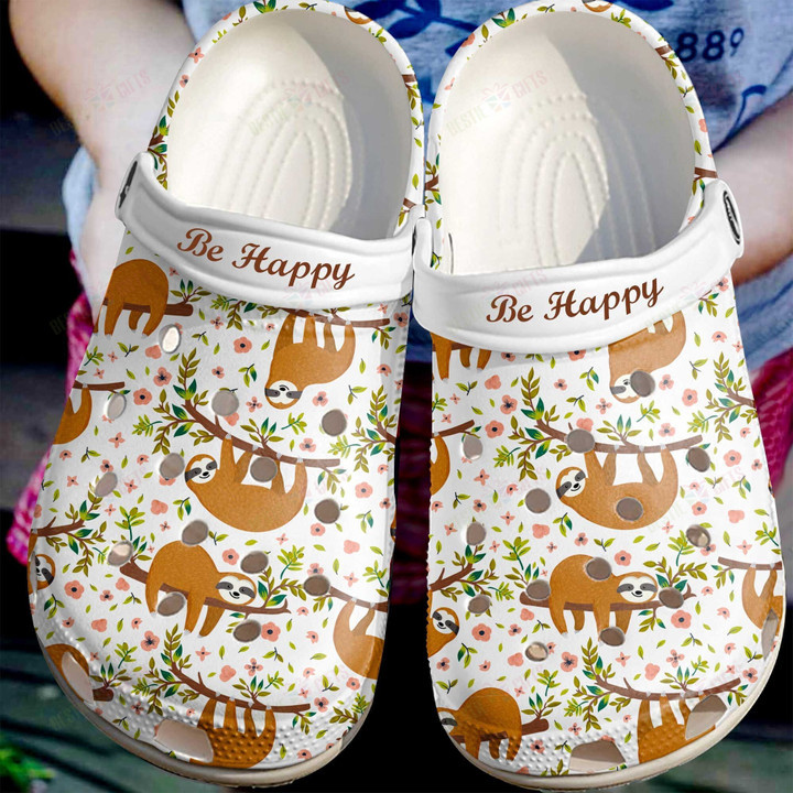 Sloth Be Happy Crocs Classic Clogs Shoes