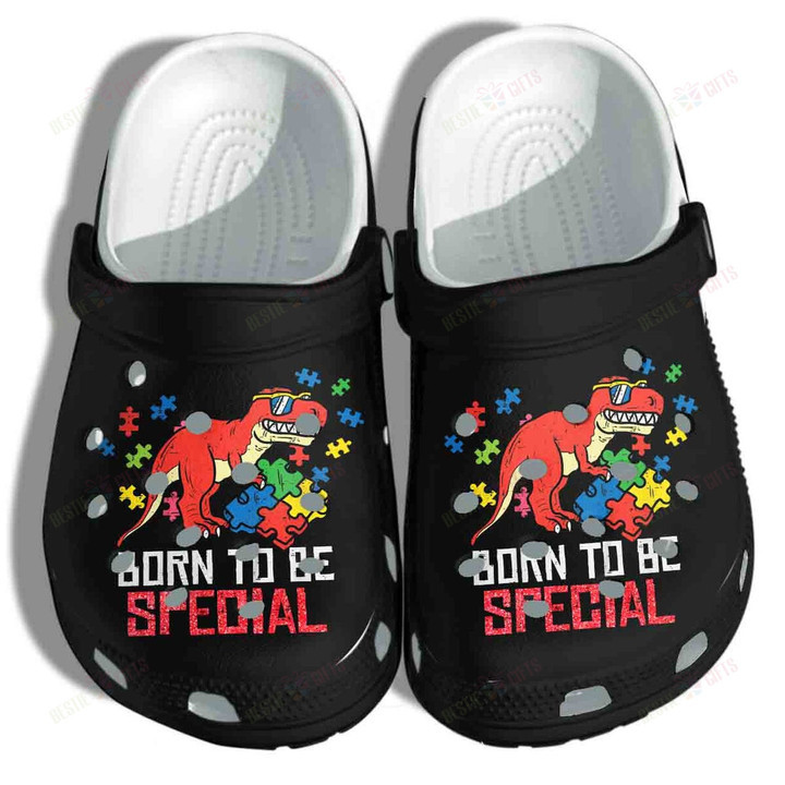 Dinosaurs Autism Born To Be Special Crocs Classic Clogs Shoes