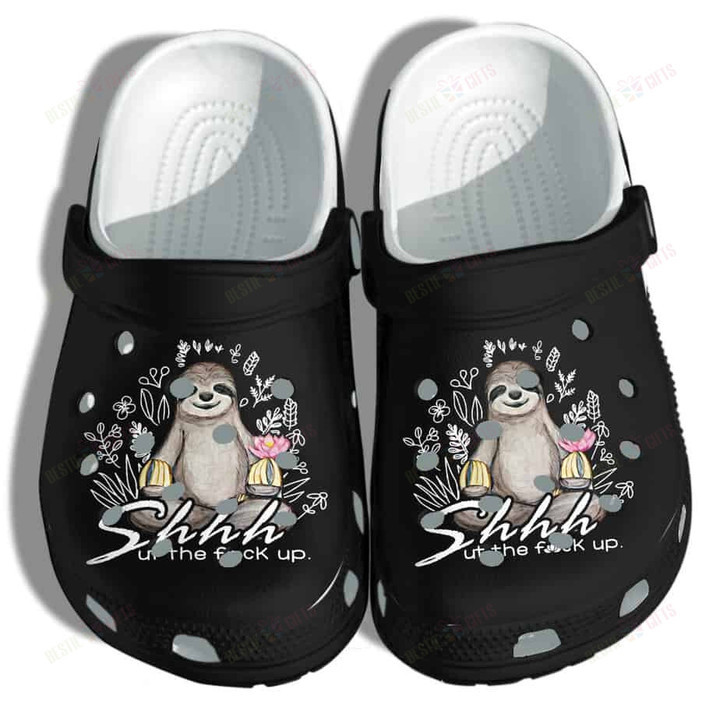 Funny Sloth Shut Up Crocs Classic Clogs Shoes