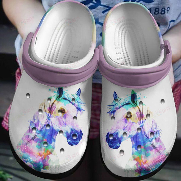 Diamond Painting Horse Head Crocs Classic Clogs Shoes