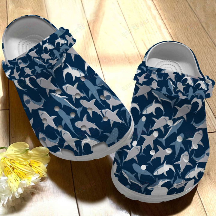 Shark Crocs Classic Clogs Shoes