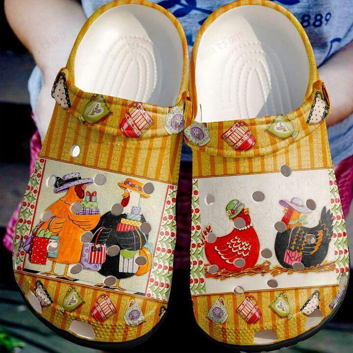 Chicken Crocs Classic Clogs Shoes