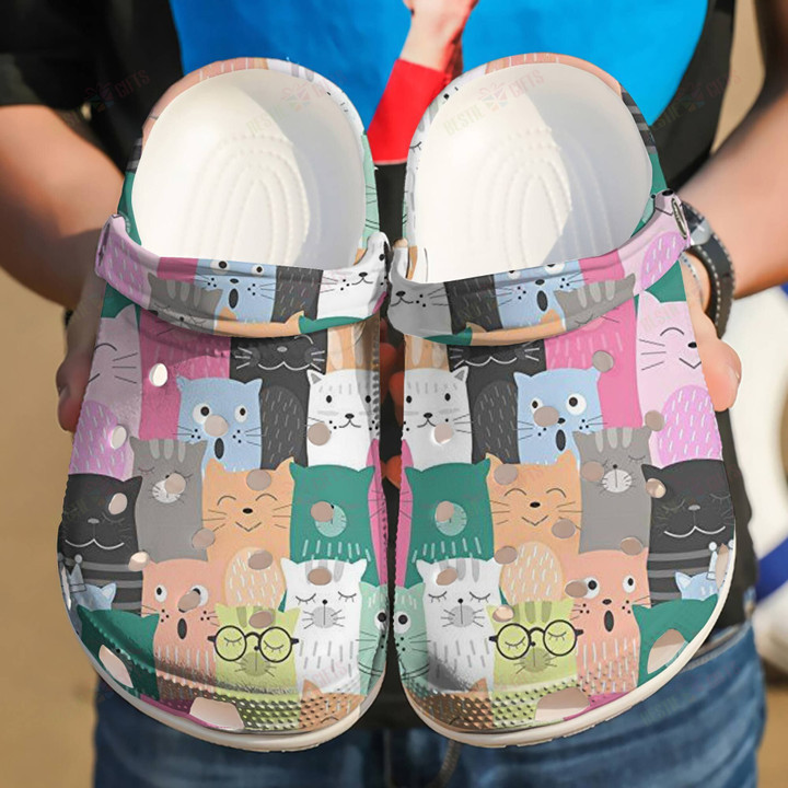 Colorful Cats Crocs Classic Clogs Shoes