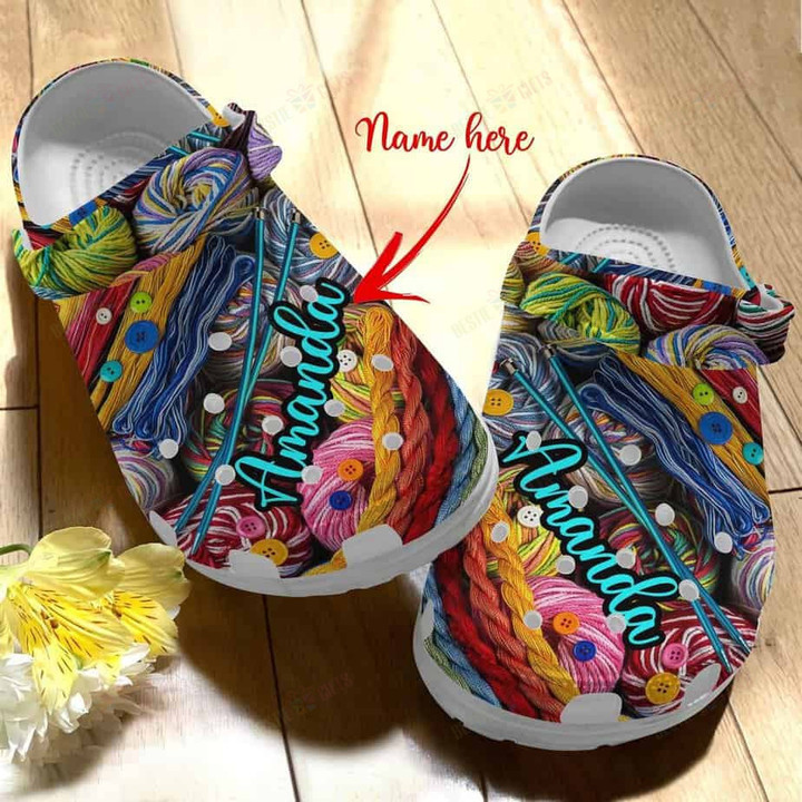 Personalized Crochet Crocs Classic Clogs Shoes