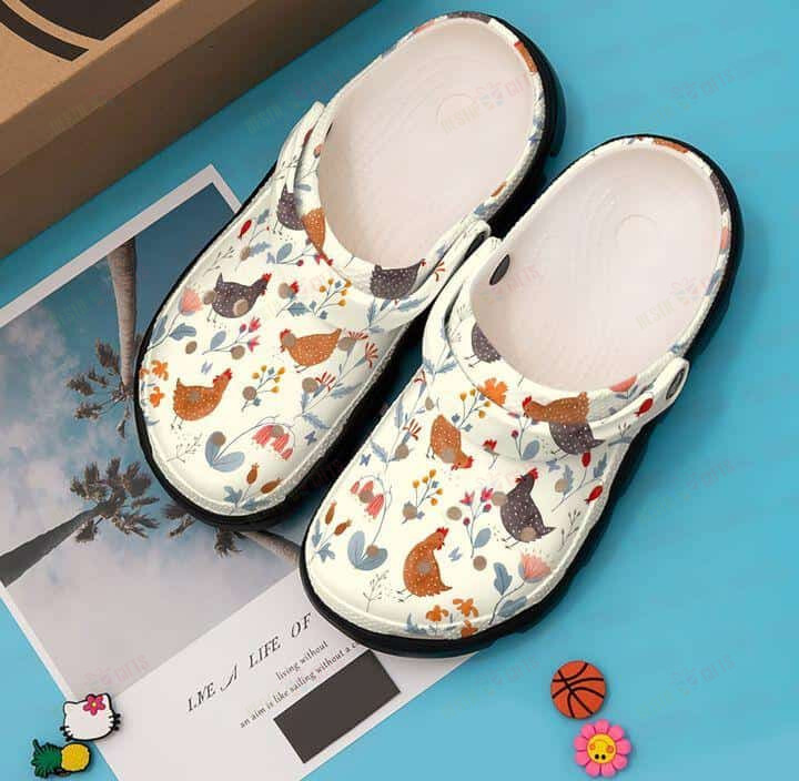 Chicken Crocs Classic Clogs Shoes