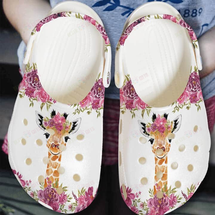 Cute Giraffe Crocs Classic Clogs Shoes