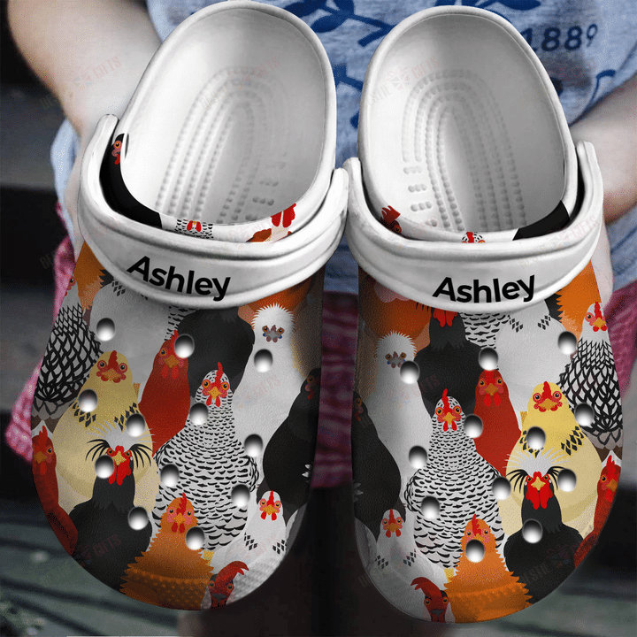 Personalized Chicken Crocs Classic Clogs Shoes