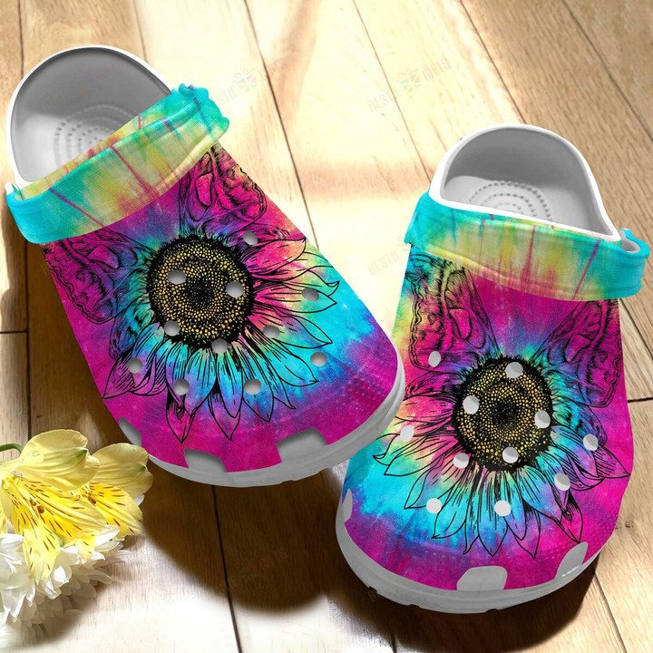 Hippie Flower Crocs Classic Clogs Shoes