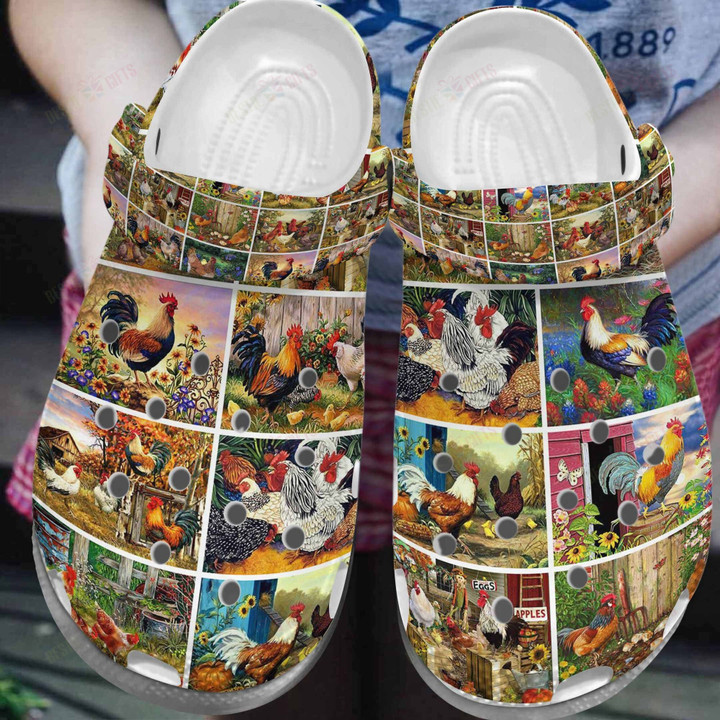 Noisy Chicken Crocs Classic Clogs Shoes