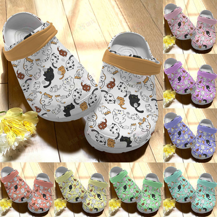 Funny Rolling Cats Crocs Classic Clogs Shoes