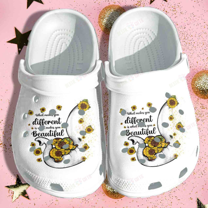 Sunflower Elephant Mother Autism Awareness Crocs Classic Clogs Shoes