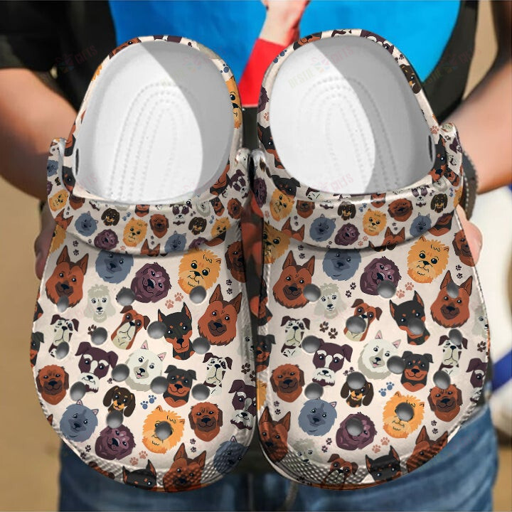 Dog Heads Crocs Classic Clogs Shoes