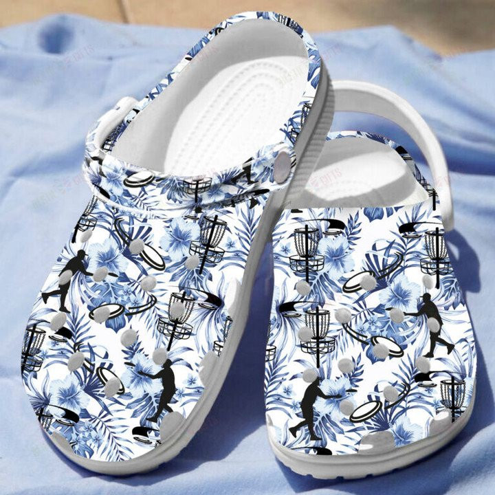 Floral Disc Golf Crocs Classic Clogs Shoes