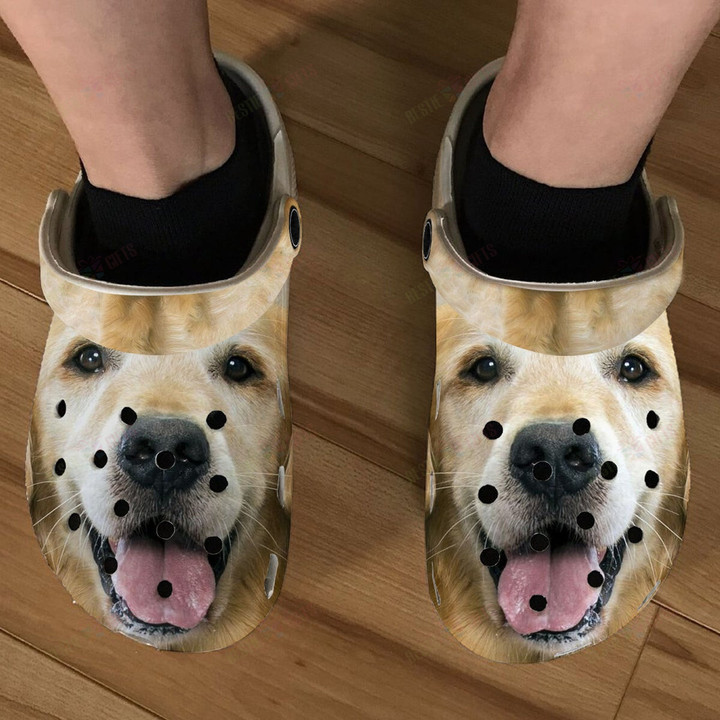 Cute Golden Retriever Crocs Classic Clogs Shoes