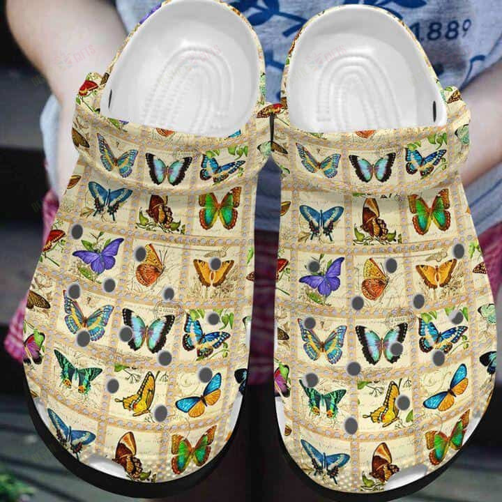 Butterfly Crocs Classic Clogs Shoes