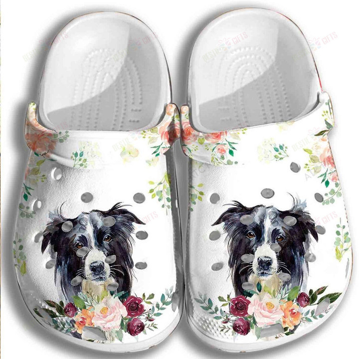 Dog Flower Crocs Classic Clogs Shoes