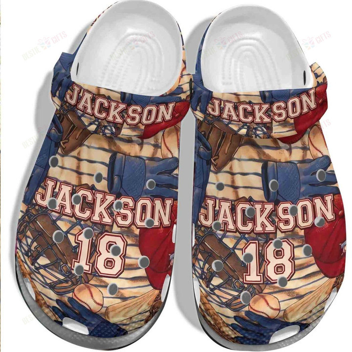 Jackson Funny Baseball Crocs Classic Clogs Shoes