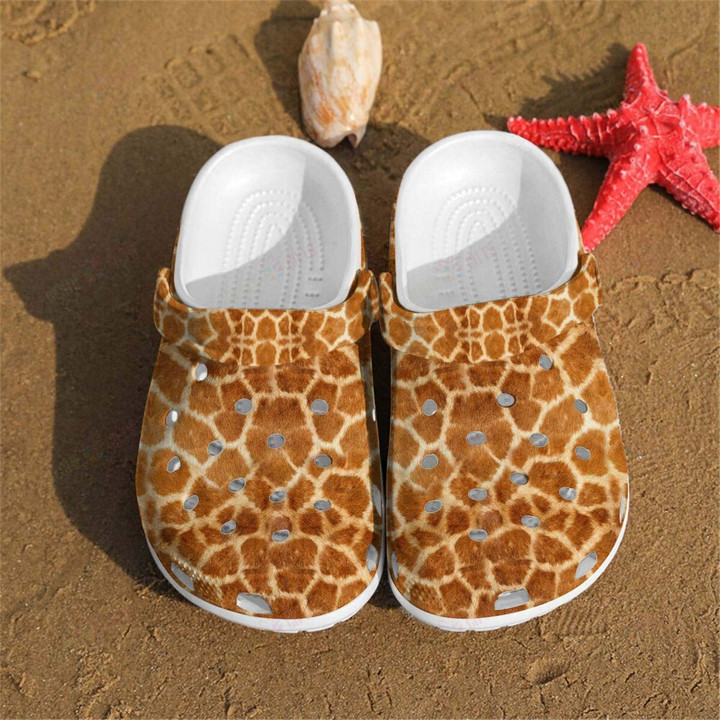 Giraffe Skin Crocs Classic Clogs Shoes
