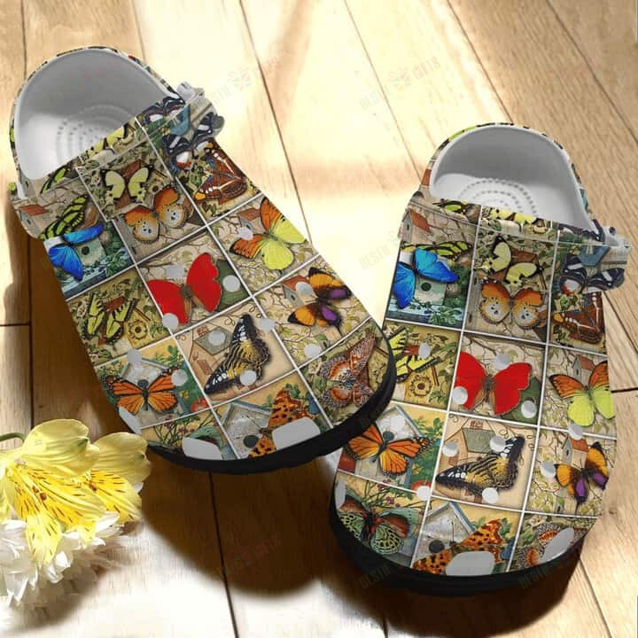 Butterfly Crocs Classic Clogs Shoes