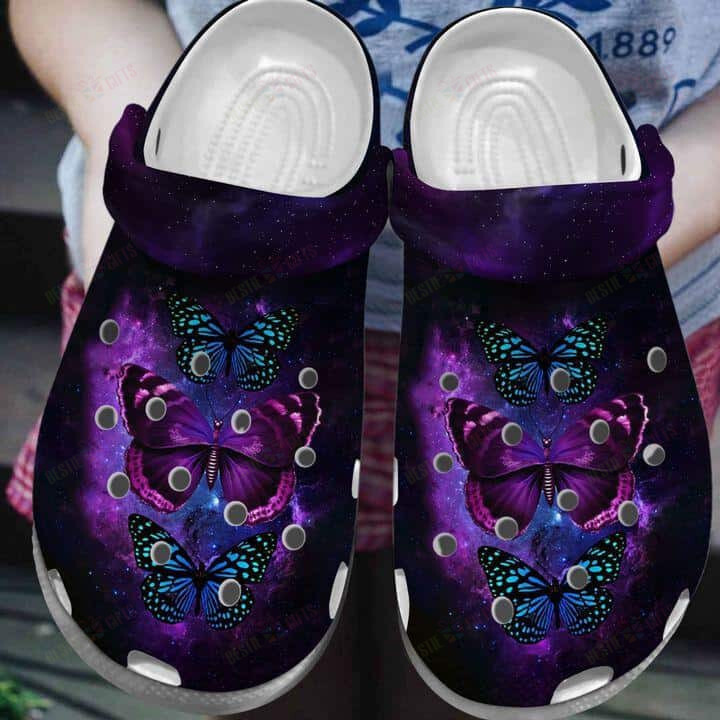 Butterfly Crocs Classic Clogs Shoes