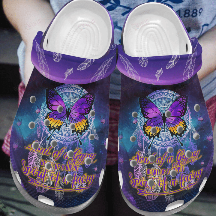 Dreamcatcher Coloring Butterfly Crocs Classic Clogs Shoes
