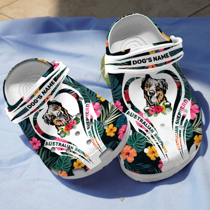 Personalized Australian Shepherd Crocs Classic Clogs Shoes