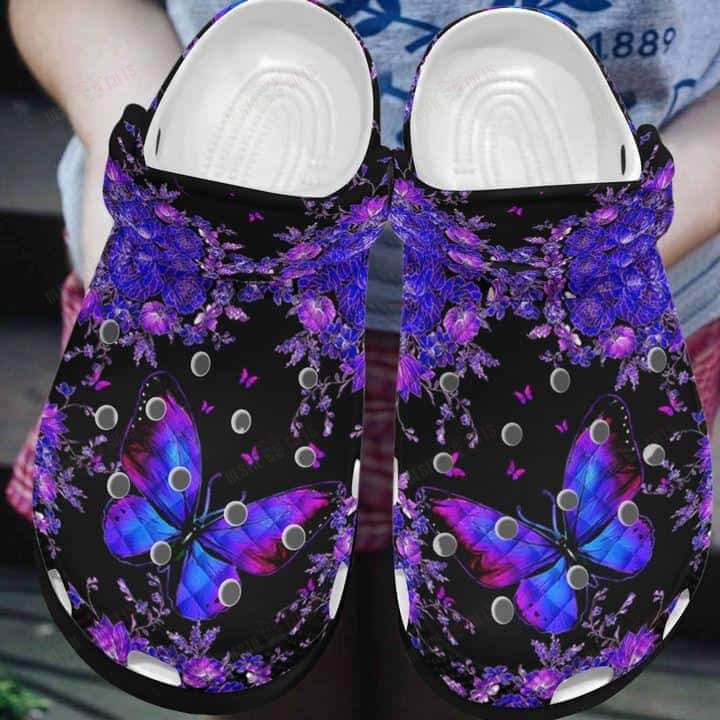 Butterfly Crocs Classic Clogs Shoes