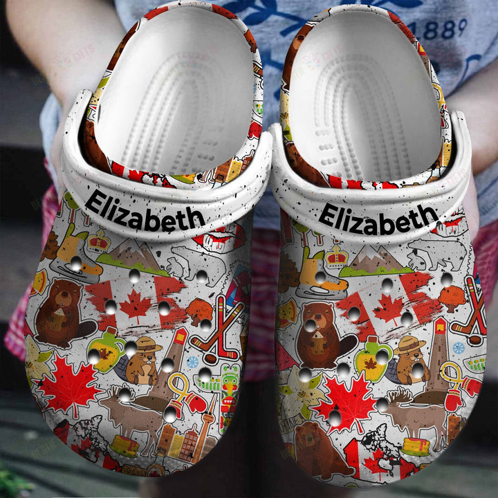 Personalized Canadian Symbols Crocs Classic Clogs Shoes