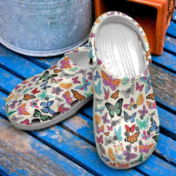 Butterfly Crocs Classic Clogs Shoes
