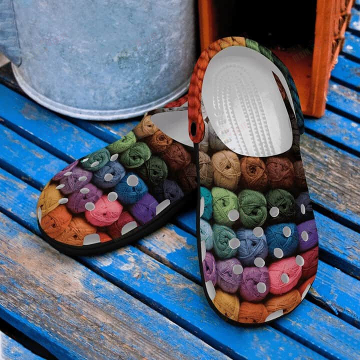 Colorful Yarns Crocs Classic Clogs Shoes