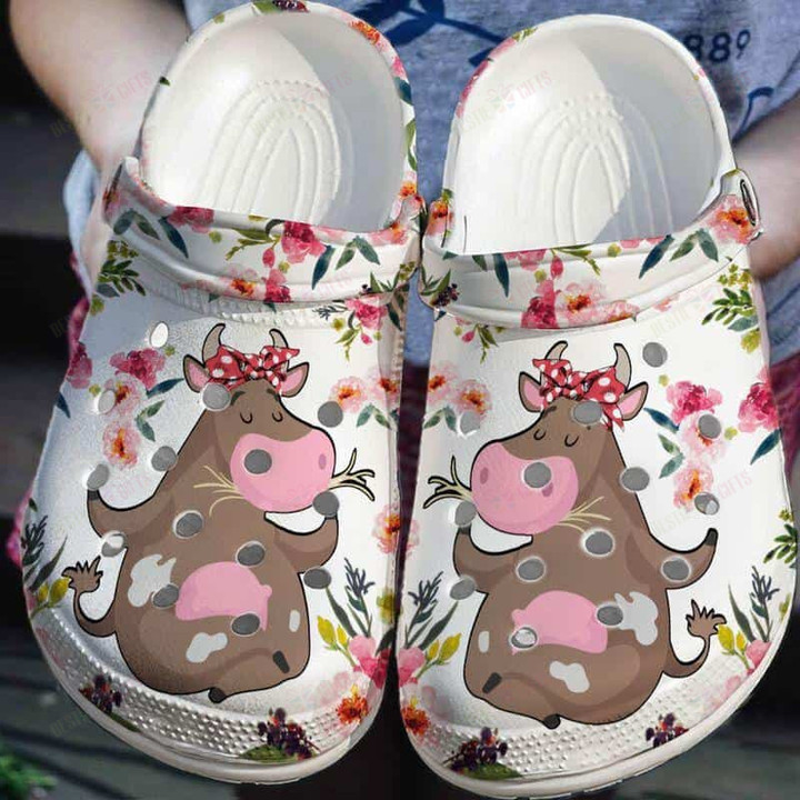 Cow Crocs Classic Clogs Shoes