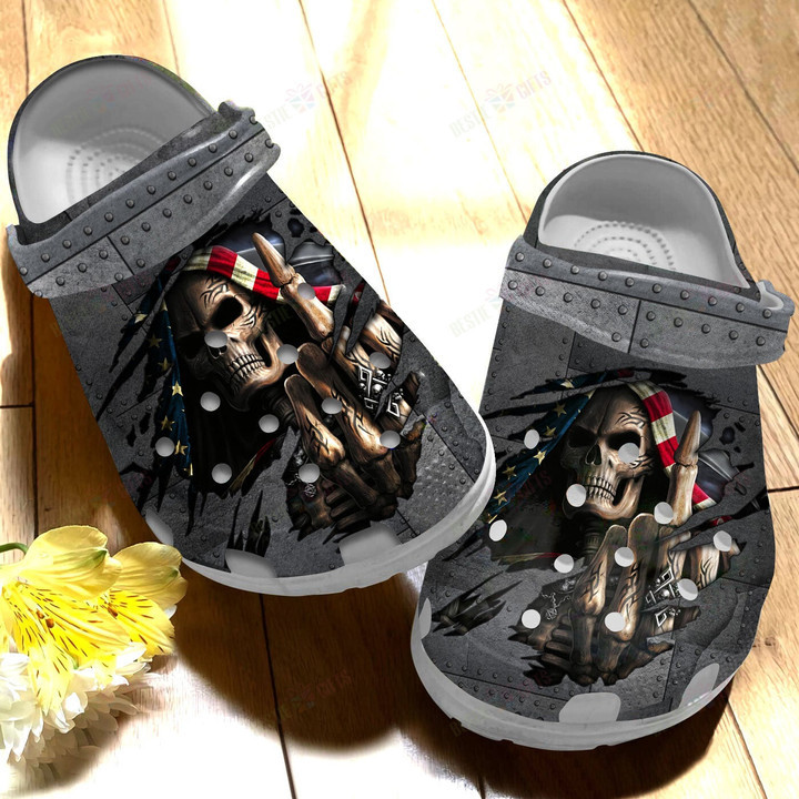 Grim Reaper US Flag Crocs Classic Clogs Shoes