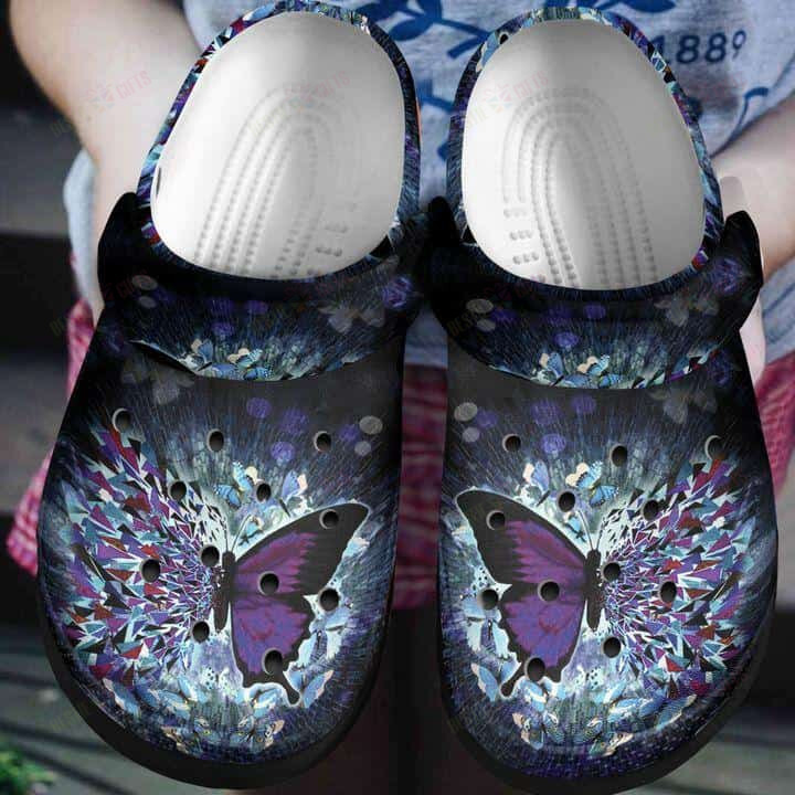 Butterfly Crocs Classic Clogs Shoes