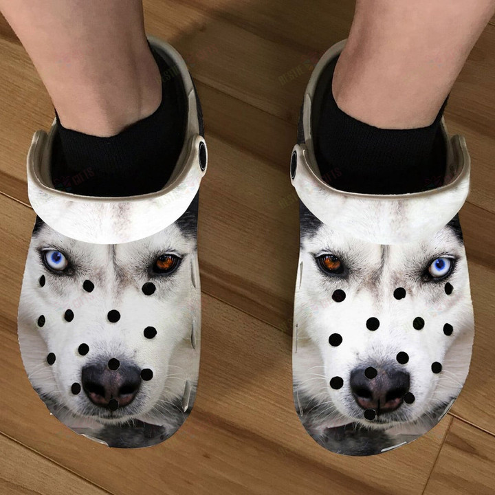 Cute Siberian Huskies Crocs Classic Clogs Shoes