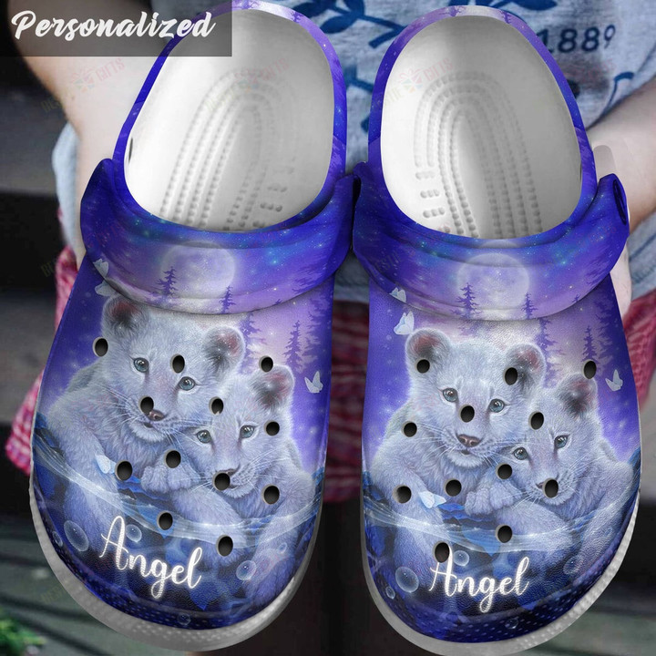 Angel Lion Under The Moon Crocs Classic Clogs Shoes