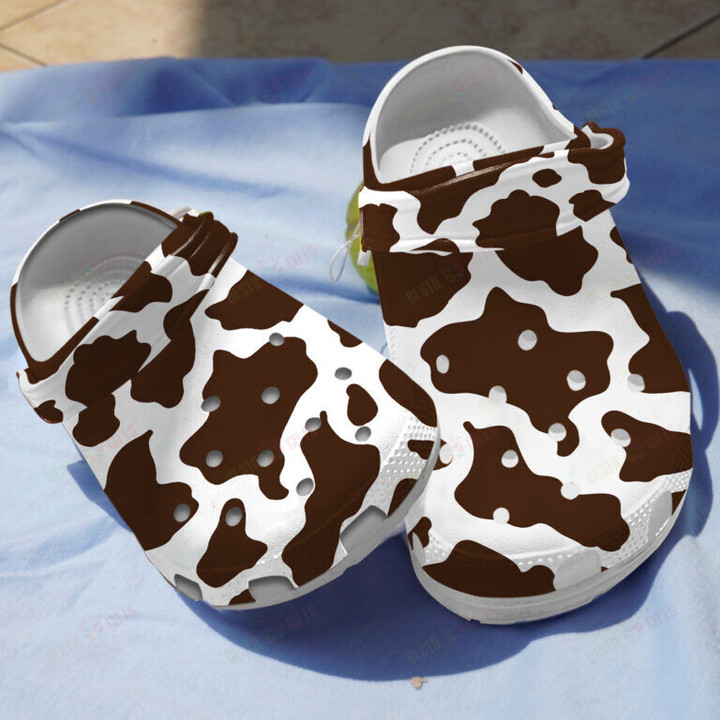 Cows Cowhide Crocs Classic Clogs Shoes