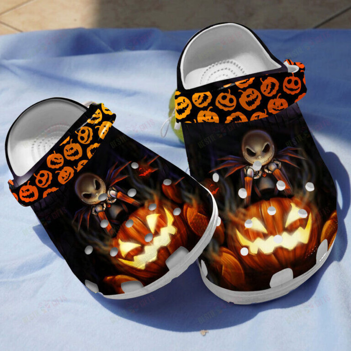 JK Pumpkin Crocs Classic Clogs Shoes