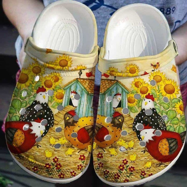 Chicken Crocs Classic Clogs Shoes