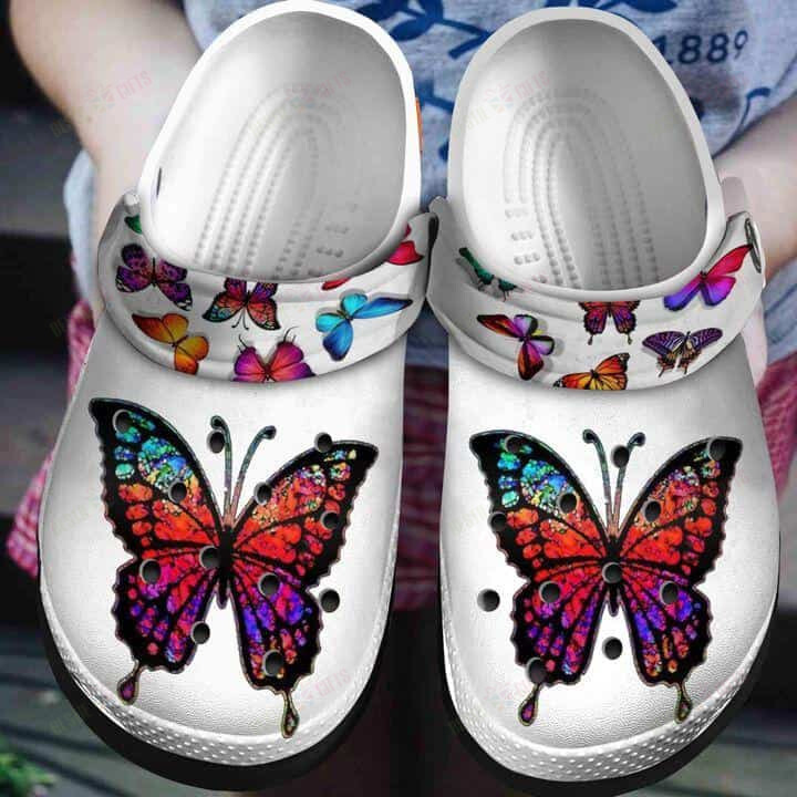 Butterfly Crocs Classic Clogs Shoes