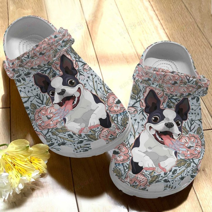 Boston Terrier Collection Crocs Classic Clogs Shoes