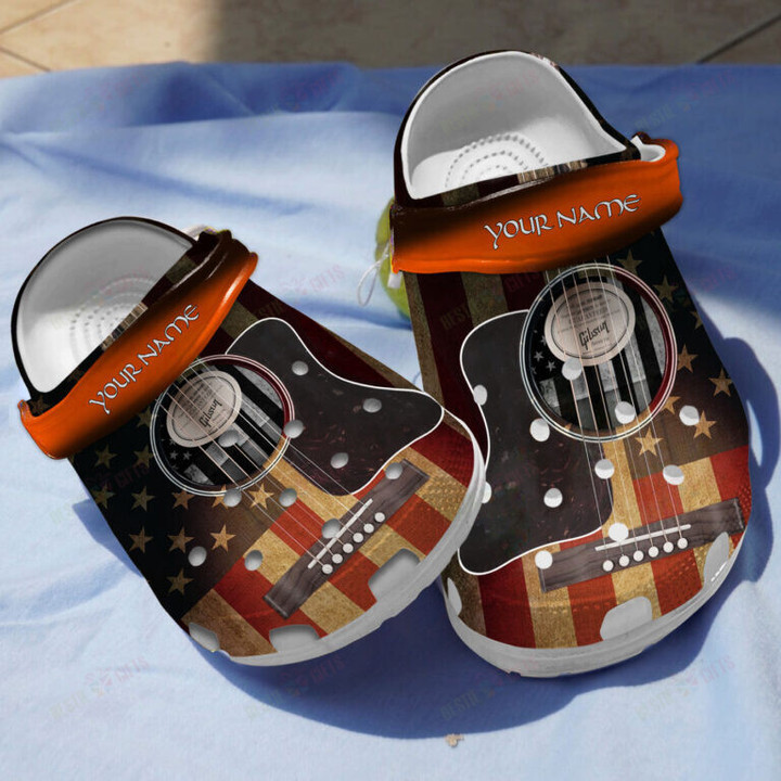 Personalized Gibson Guitar Crocs Classic Clogs Shoes